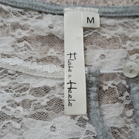 Lace Flowy Flats & Heels Top - Picture 3 of 4